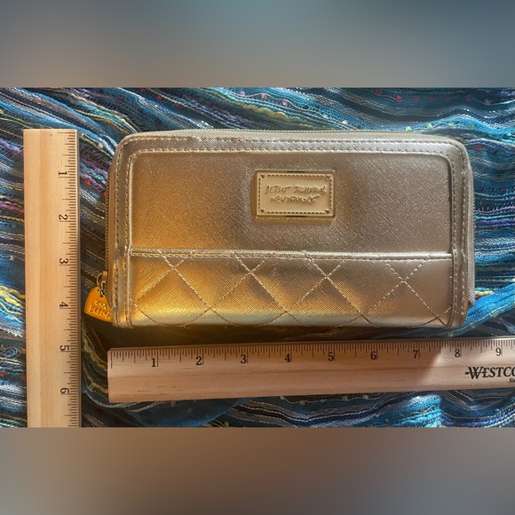 Betsey Johnson fun sparkly gold wallet. Measures approximately 8 x 4”. NWOT - Picture 2 of 13